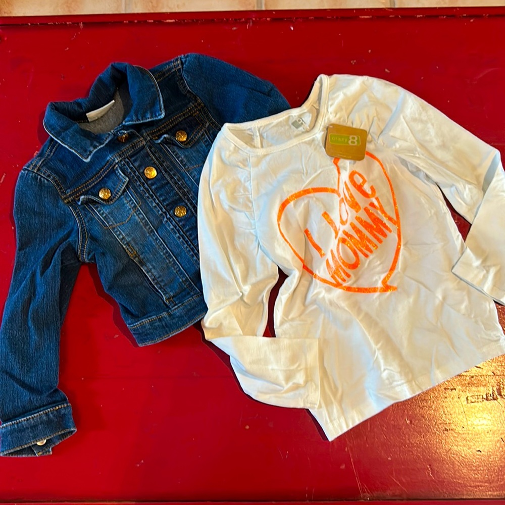 NWT shirt with denim jacket